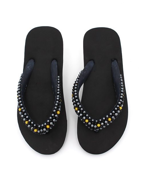 チャイハネ（チャイハネ）の「【チャイハネ】ビーズデコ ビーチサンダル（ビーチサンダル・レディース・ブラック/パープル系その他/ブルー/オフホワイト・FREE）」の13枚目の写真