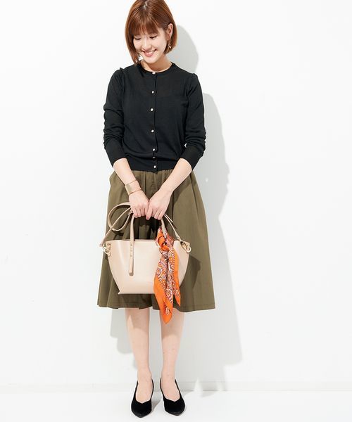 VIS（ビス）の「【MORE10月号掲載】【2WAY】ボンディング船型トートバッグ（トートバッグ・レディース・ブラック/ベージュ/ネイビー・FREE）」の6枚目の写真