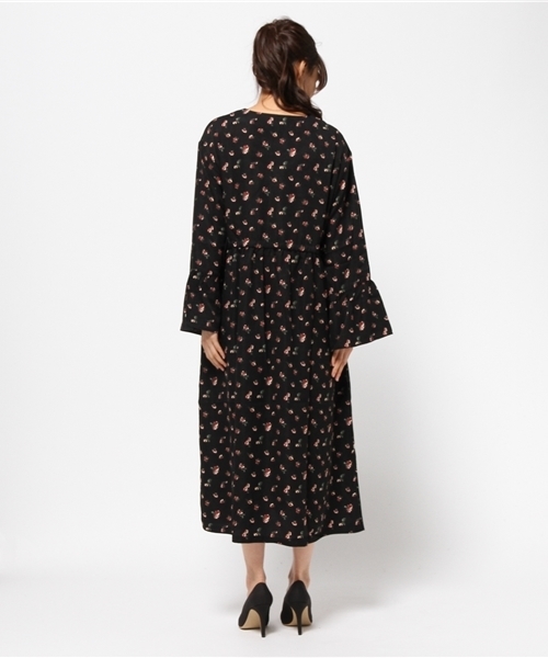 WEGO（ウィゴー）の「WEGO/フラワーガウンワンピース（ワンピース・レディース・ブラック/ワイン・FREE）」の8枚目の写真