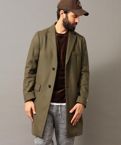 BEAUTY&YOUTH UNITED ARROWS(ビューティーアンドユースユナイテッドアローズ)の「BY メルトン チェスターコート◆(チェスターコート・メンズ・ブラック/オリーブ/ロイヤルブルー・X-LARGE/SMALL/MEDIUM/LARGE)」の1枚目の写真