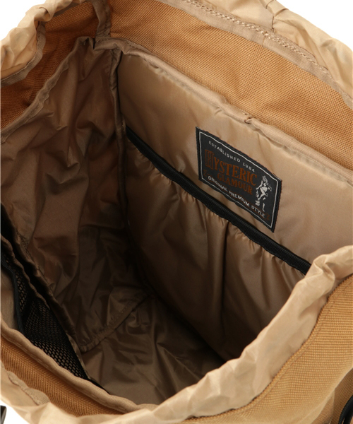 HYSTERIC GLAMOUR(ヒステリックグラマー)の「コーデュラナイロン バックパック(バックパック/リュック・メンズ・ベージュ/ブラック・FREE)」の13枚目の写真