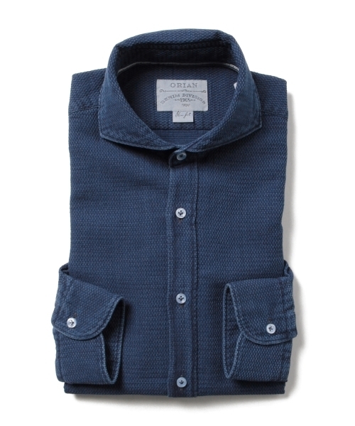 ORIAN(オリアン)の「ORIAN / "DENIM DIVISION"ドビーシャツ(シャツ/ブラウス・メンズ・インディゴブルー・SMALL/MEDIUM/X-SMALL/LARGE)」の2枚目の写真