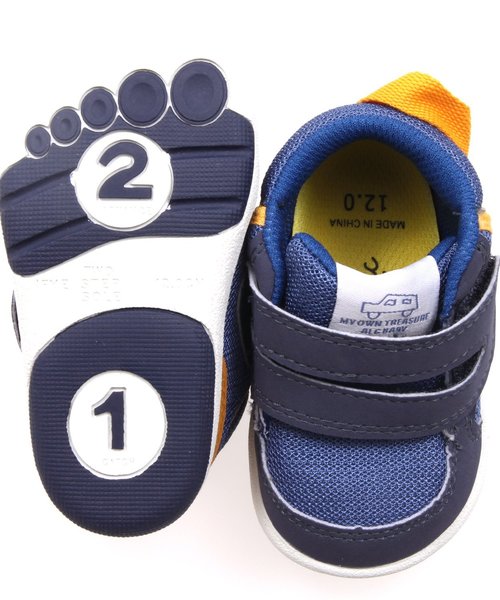 apres les cours（アプレレクール）の「IFME ファーストシューズ（スニーカー・キッズ・ネイビー/ピンク・12.5/13/12）」の7枚目の写真