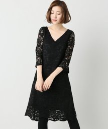 FIGARO Paris | リーフ起毛レースワンピース◆(ワンピース)