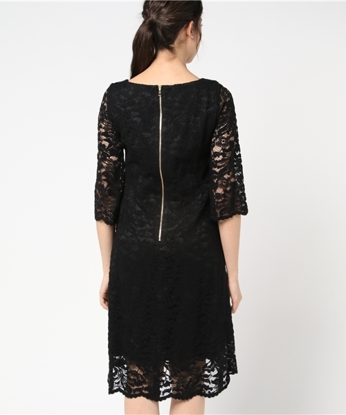 FIGARO Paris（フィガロパリ）の「リーフ起毛レースワンピース◆（ワンピース・レディース・ブラック・36/38）」の9枚目の写真