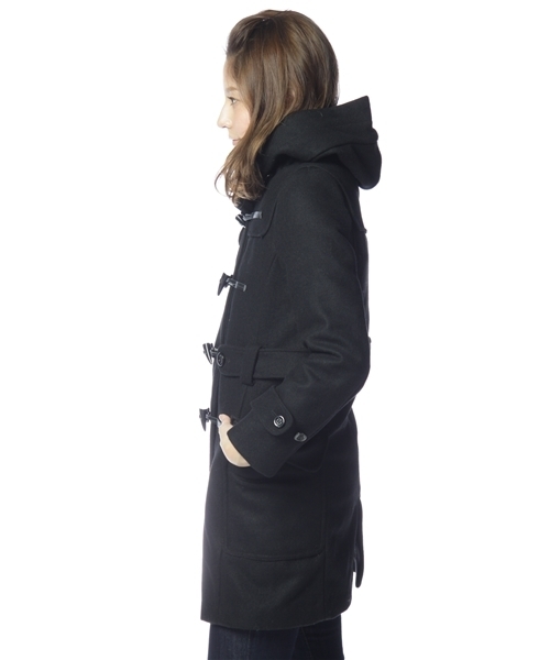 NANO universe（ナノユニバース）の「メルトンダッフルコート　HOT MILK ライナー付（ダッフルコート・レディース・ネイビー/キャメル/ブラック・36/38）」の4枚目の写真