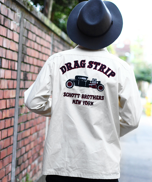ショットSCHOTT BROTHERS DRAG STRIP 長袖シャツXL schott（ショット）の「Schott/ショット/TC WORK SHIRT DRAG