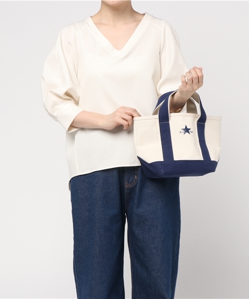 CONVERSE（コンバース）の「【CONVERSE】コンバース キャンバスミニトートバッグ              （トートバッグ・レディース・オフホワイト/ブラック/レッド/ネイビー・ONE SIZE）」の9枚目の写真