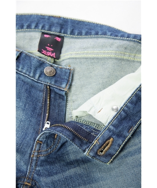 X-girl（エックスガール）の「JOHNNY JEAN（デニムパンツ・レディース・ブラック/インディゴブルー・24inch/25inch/26inch/27inch）」の10枚目の写真