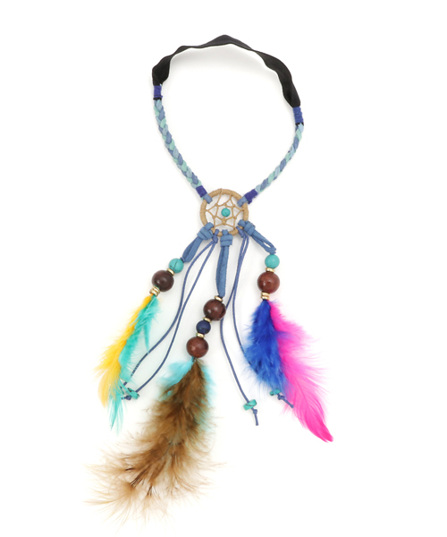 チャイハネ（チャイハネ）の「【チャイハネ】フェザーヒッピーアームレット（ブレスレット・レディース・ナチュラル/カラフル・FREE）」の3枚目の写真