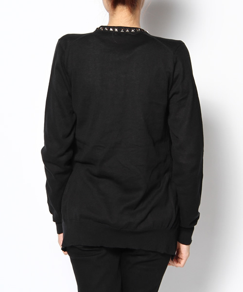 HYSTERIC GLAMOUR（ヒステリックグラマー）の「スタッズ付カーディガン（カーディガン/ボレロ・レディース・ブラック/チャコールグレー/トップグレー・FREE）」の5枚目の写真