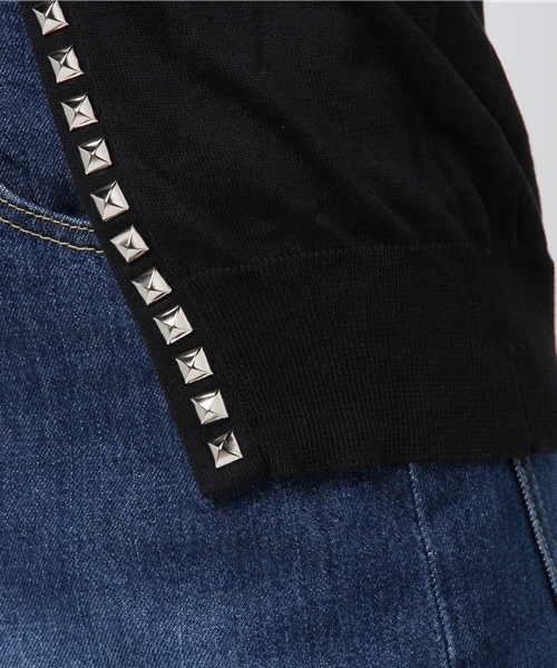 HYSTERIC GLAMOUR（ヒステリックグラマー）の「スタッズ付カーディガン（カーディガン/ボレロ・レディース・ブラック/チャコールグレー/トップグレー・FREE）」の10枚目の写真