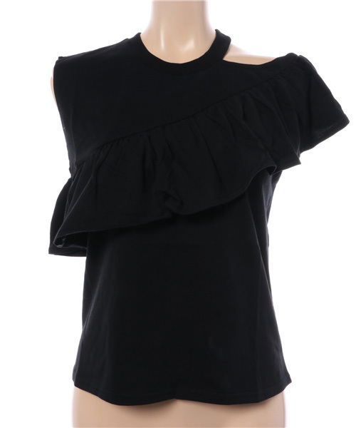 SLY（スライ）の「アシンメトリー FRILL CUT TOPS（タンクトップ・レディース・ブラック/ホワイト/ワインレッド・FREE）」の8枚目の写真