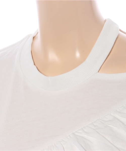 SLY（スライ）の「アシンメトリー FRILL CUT TOPS（タンクトップ・レディース・ブラック/ホワイト/ワインレッド・FREE）」の4枚目の写真