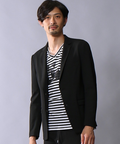 5351 POUR LES HOMMES(ゴーサンゴーイチプールオム)の「【CARREMAN】2WAYストレッチ2ボタンジャケット(テーラードジャケット・メンズ・ブラック/ライトグレー/ネイビー・50/46/48/44)」の1枚目の写真