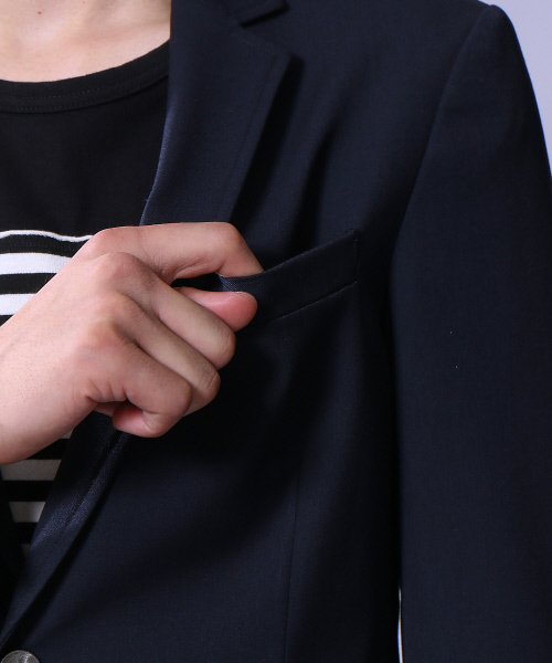 5351 POUR LES HOMMES(ゴーサンゴーイチプールオム)の「【CARREMAN】2WAYストレッチ2ボタンジャケット(テーラードジャケット・メンズ・ブラック/ライトグレー/ネイビー・50/46/48/44)」の14枚目の写真