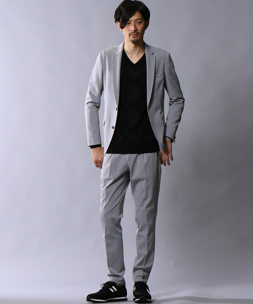 5351 POUR LES HOMMES(ゴーサンゴーイチプールオム)の「【CARREMAN】2WAYストレッチ2ボタンジャケット(テーラードジャケット・メンズ・ブラック/ライトグレー/ネイビー・50/46/48/44)」の9枚目の写真