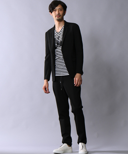 5351 POUR LES HOMMES(ゴーサンゴーイチプールオム)の「【CARREMAN】2WAYストレッチ2ボタンジャケット(テーラードジャケット・メンズ・ブラック/ライトグレー/ネイビー・50/46/48/44)」の10枚目の写真