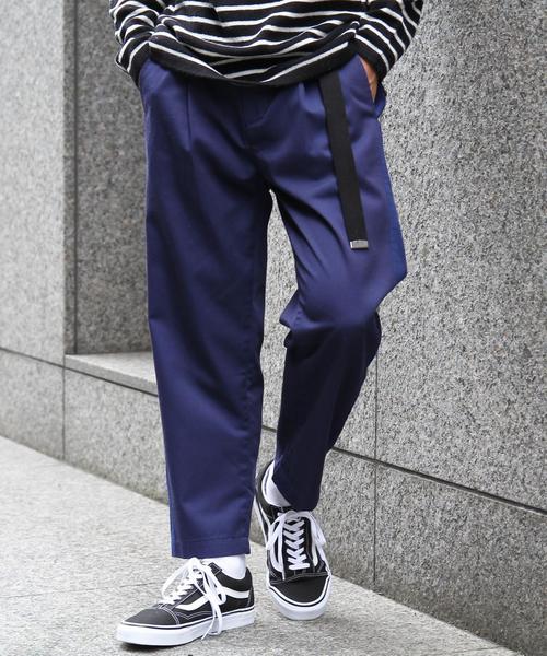 coen（コーエン）の「TCワンタックサイドラインアンクルカットテーパードパンツ（その他パンツ・メンズ・ブラック/グレー/ネイビー・SMALL/LARGE/X-LARGE/MEDIUM）」の10枚目の写真