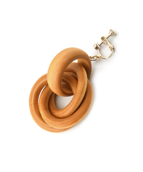 marjour（マージュール）の「INFINITY WOOD PIERCE(EARRING)（ピアス（両耳用）・レディース・カーキ/マスタード/イエロー系その他/グリーン系その他・ﾌﾘ-）」の20枚目の写真