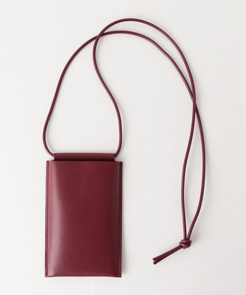 Building Block(ビルディングブロック)の「<BUILDING BLOCK>PHONESLING レザーショルダーバッグ Ψ(ショルダーバッグ・レディース・ブラック/ワインレッド・FREE)」の1枚目の写真