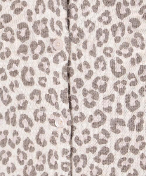 Another Edition（アナザーエディション）の「レオパードクルーネックカーディガン ◆（カーディガン/ボレロ・レディース・ベージュ/ライトピンク・FREE）」の9枚目の写真