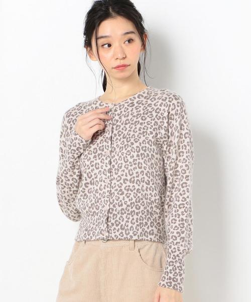 Another Edition（アナザーエディション）の「レオパードクルーネックカーディガン ◆（カーディガン/ボレロ・レディース・ベージュ/ライトピンク・FREE）」の10枚目の写真