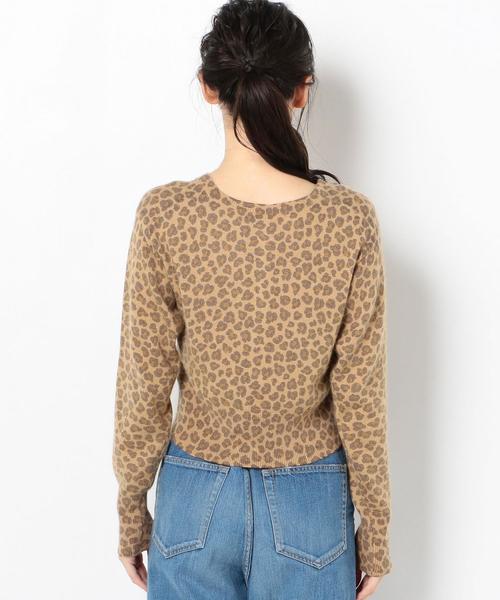 Another Edition（アナザーエディション）の「レオパードクルーネックカーディガン ◆（カーディガン/ボレロ・レディース・ベージュ/ライトピンク・FREE）」の11枚目の写真