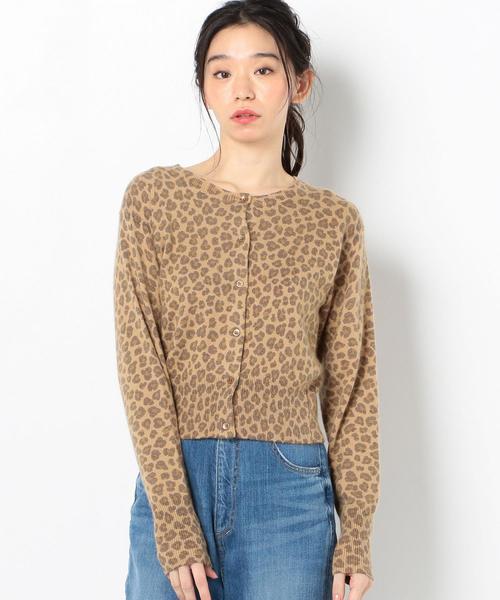 Another Edition（アナザーエディション）の「レオパードクルーネックカーディガン ◆（カーディガン/ボレロ・レディース・ベージュ/ライトピンク・FREE）」の15枚目の写真