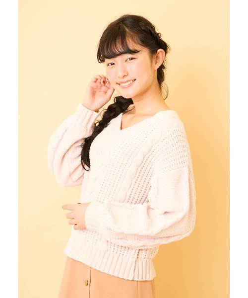 OLIVE des OLIVE(オリーブデオリーブ)の「ベロアモールプルオーバー(ニット/セーター・レディース・オフホワイト/ピンク/グリーン/ラベンダー・FREE)」の14枚目の写真