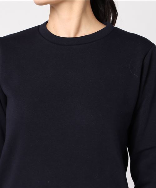 KOBE LETTUCE（コウベレタス）の「まるで着る毛布！暖かさダントツ『ぬく盛り』Iラインスウェットワンピース/レディース[E1745]神戸レタス（ワンピース・レディース・ベージュ系その他/ネイビー/チャコールグレー/ブラック・FREE）」の6枚目の写真