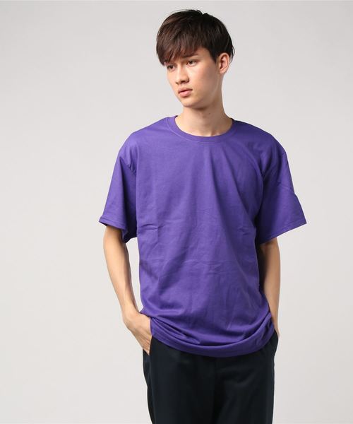 Champion（チャンピオン）の「【Champion】無地半袖Tシャツ コットン Authentic T-SHIRTS（Tシャツ/カットソー・メンズ・ホワイト/ブラック/グレー/ネイビー/チャコールグレー/ロイヤルブルー/レッド/ダークグリーン/オレンジ/ワイン/パープル・LARGE/MEDIUM/SMALL）」の8枚目の写真