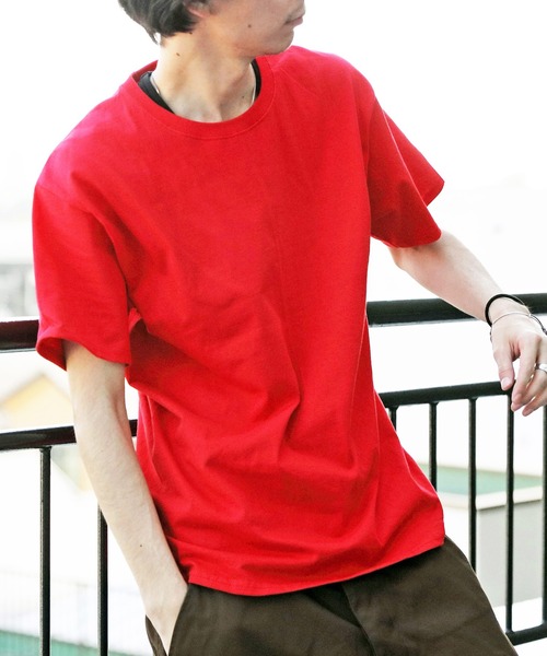 Champion（チャンピオン）の「【Champion】無地半袖Tシャツ コットン Authentic T-SHIRTS（Tシャツ/カットソー・メンズ・ホワイト/ブラック/グレー/ネイビー/チャコールグレー/ロイヤルブルー/レッド/ダークグリーン/オレンジ/ワイン/パープル・LARGE/MEDIUM/SMALL）」の9枚目の写真