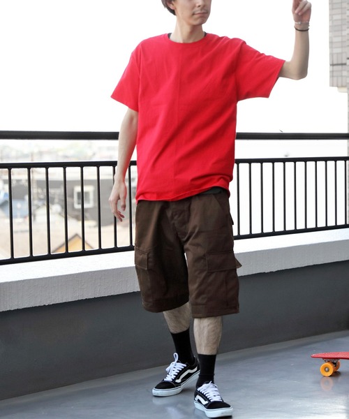 Champion（チャンピオン）の「【Champion】無地半袖Tシャツ コットン Authentic T-SHIRTS（Tシャツ/カットソー・メンズ・ホワイト/ブラック/グレー/ネイビー/チャコールグレー/ロイヤルブルー/レッド/ダークグリーン/オレンジ/ワイン/パープル・LARGE/MEDIUM/SMALL）」の22枚目の写真