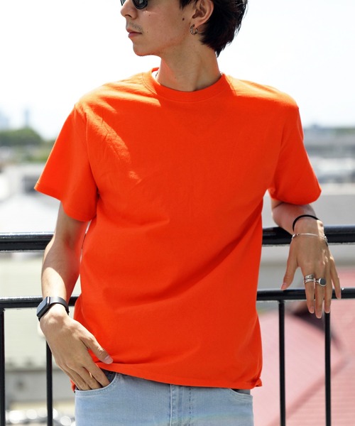 Champion（チャンピオン）の「【Champion】無地半袖Tシャツ コットン Authentic T-SHIRTS（Tシャツ/カットソー・メンズ・ホワイト/ブラック/グレー/ネイビー/チャコールグレー/ロイヤルブルー/レッド/ダークグリーン/オレンジ/ワイン/パープル・LARGE/MEDIUM/SMALL）」の19枚目の写真