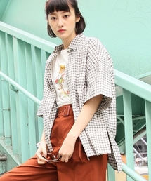 LOWRYS FARM | チェックＢＩＧシャツ／ＳＳ　787894 (シャツ/ブラウス)