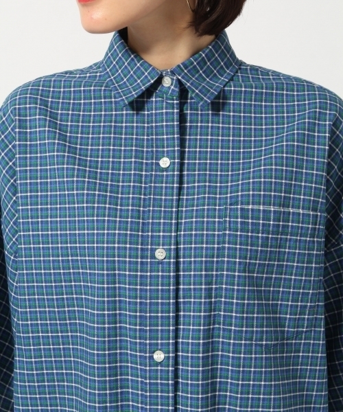 LOWRYS FARM（ローリーズファーム）の「チェックＢＩＧシャツ／ＳＳ　787894 （シャツ/ブラウス・レディース・オフホワイト/ブルー/イエロー・FREE）」の4枚目の写真