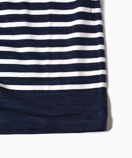 SHIPS(シップス)の「SC: MADE IN JAPAN スペック染め/ボーダー ポケット Tシャツ□(Tシャツ/カットソー・メンズ・ホワイト/ライトブルー/ネイビー/グリーン・LARGE/MEDIUM/SMALL/X-LARGE)」の6枚目の写真