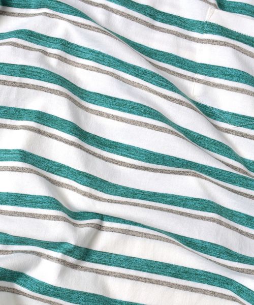 SHIPS(シップス)の「SC: MADE IN JAPAN スペック染め/ボーダー ポケット Tシャツ□(Tシャツ/カットソー・メンズ・ホワイト/ライトブルー/ネイビー/グリーン・LARGE/MEDIUM/SMALL/X-LARGE)」の10枚目の写真