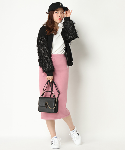 VENCEEXCHANGE(ヴァンスエクスチェンジ)の「袖フリンジカットブルゾン (ブルゾン・レディース・ホワイト/ブラック・M)」の8枚目の写真