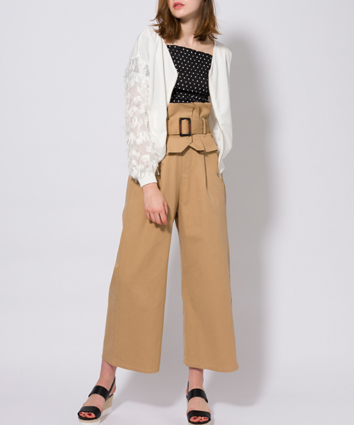 VENCEEXCHANGE(ヴァンスエクスチェンジ)の「袖フリンジカットブルゾン (ブルゾン・レディース・ホワイト/ブラック・M)」の10枚目の写真