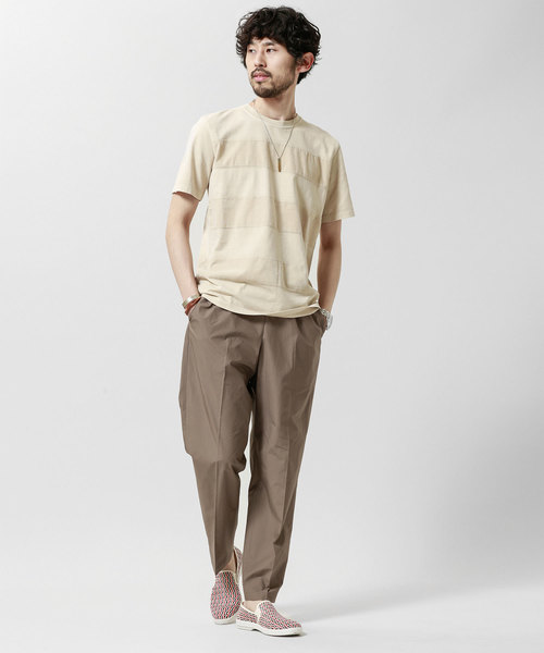 NANO universe（ナノユニバース）の「ピグメント切替えＴシャツ（Tシャツ/カットソー・メンズ・ミント/ライトベージュ・SMALL/MEDIUM/LARGE）」の12枚目の写真