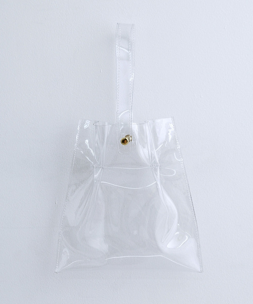 MERLOT（メルロー）の「クリアワンハンドルミニトートバッグ2700（トートバッグ・レディース・チャコールグレー/ブラウン/グリーン/クリア・FREE）」の4枚目の写真