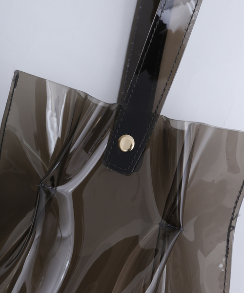 MERLOT（メルロー）の「クリアワンハンドルミニトートバッグ2700（トートバッグ・レディース・チャコールグレー/ブラウン/グリーン/クリア・FREE）」の8枚目の写真