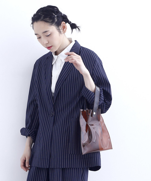 MERLOT（メルロー）の「クリアワンハンドルミニトートバッグ2700（トートバッグ・レディース・チャコールグレー/ブラウン/グリーン/クリア・FREE）」の10枚目の写真