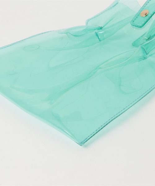 MERLOT（メルロー）の「クリアワンハンドルミニトートバッグ2700（トートバッグ・レディース・チャコールグレー/ブラウン/グリーン/クリア・FREE）」の6枚目の写真