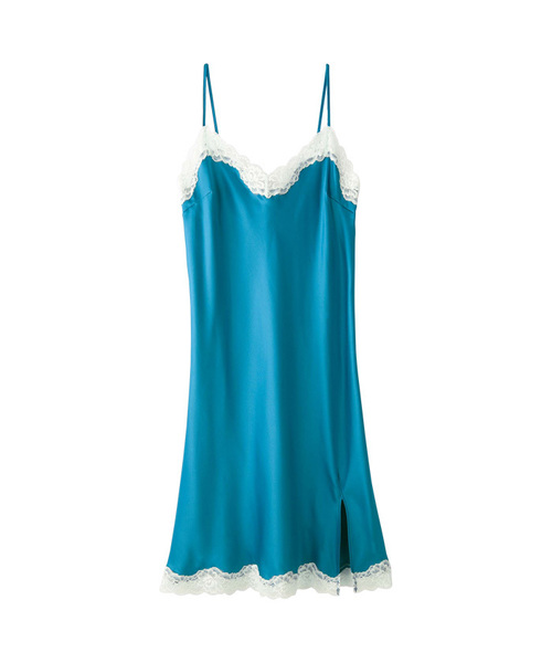 Lingerie by GeeRA（ランジェリーバイジーラ）の「静電防止サテンスリップ／レギュラー丈（その他アンダーウェア/インナー・レディース・ブラック/オフホワイト/ブラック系その他/ネイビー/ピンク/ライトブルー/シャンパン/グレイッシュブルー/ワイン/グリーン/ダークネイビー/スモークピンク/ホワイト系その他・LARGE/X-LARGE/MEDIUM/SMALL）」の19枚目の写真