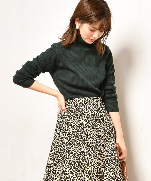 natural couture（ナチュラルクチュール）の「PPリブタートル（ニット/セーター・レディース・グリーン/マスタード/オフホワイト/グレー/パープル/ブラック・FREE）」の15枚目の写真