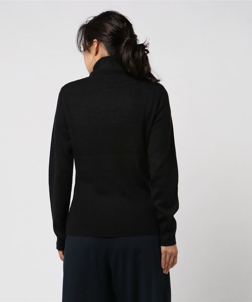 natural couture（ナチュラルクチュール）の「PPリブタートル（ニット/セーター・レディース・グリーン/マスタード/オフホワイト/グレー/パープル/ブラック・FREE）」の8枚目の写真