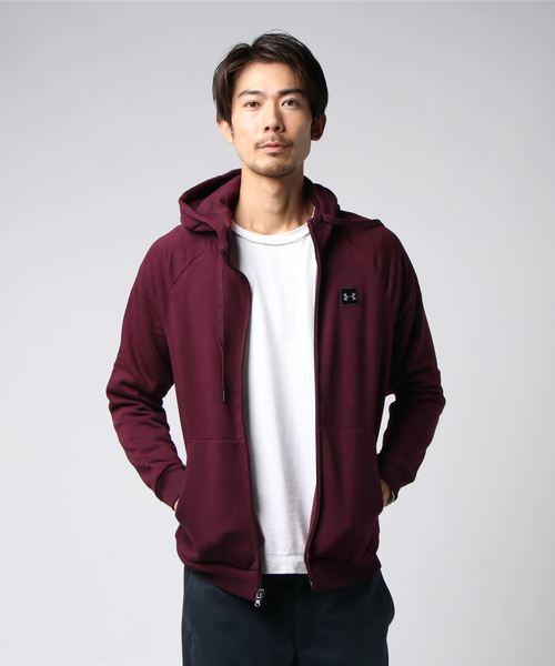 UNDER ARMOUR（アンダーアーマー）の「アンダーアーマー スウェット RIVAL FLEECE FZHOODY 1320737（パーカー・メンズ・ネイビー/グレー/バーガンディー/ブラック・LL/L/3L/M/S/4L）」の4枚目の写真